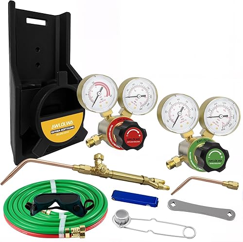 Kit de Antorcha de Oxi Acetileno J-P de Carga Ligera G150, Portátil para HVAC, Corte y Soldadura - Válvula de Retención, Regulador de Oxígeno