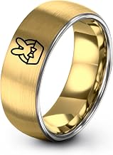 Gift for Easter Basket Fan - Easter Basket With Bow Egg Ring - Anniversary Wedding - Brushed Polished - Flat Dome Bevel - Yellow Rose Gold Silver - Tungsten - Personalized Custom Engraving - 8mm - Ban