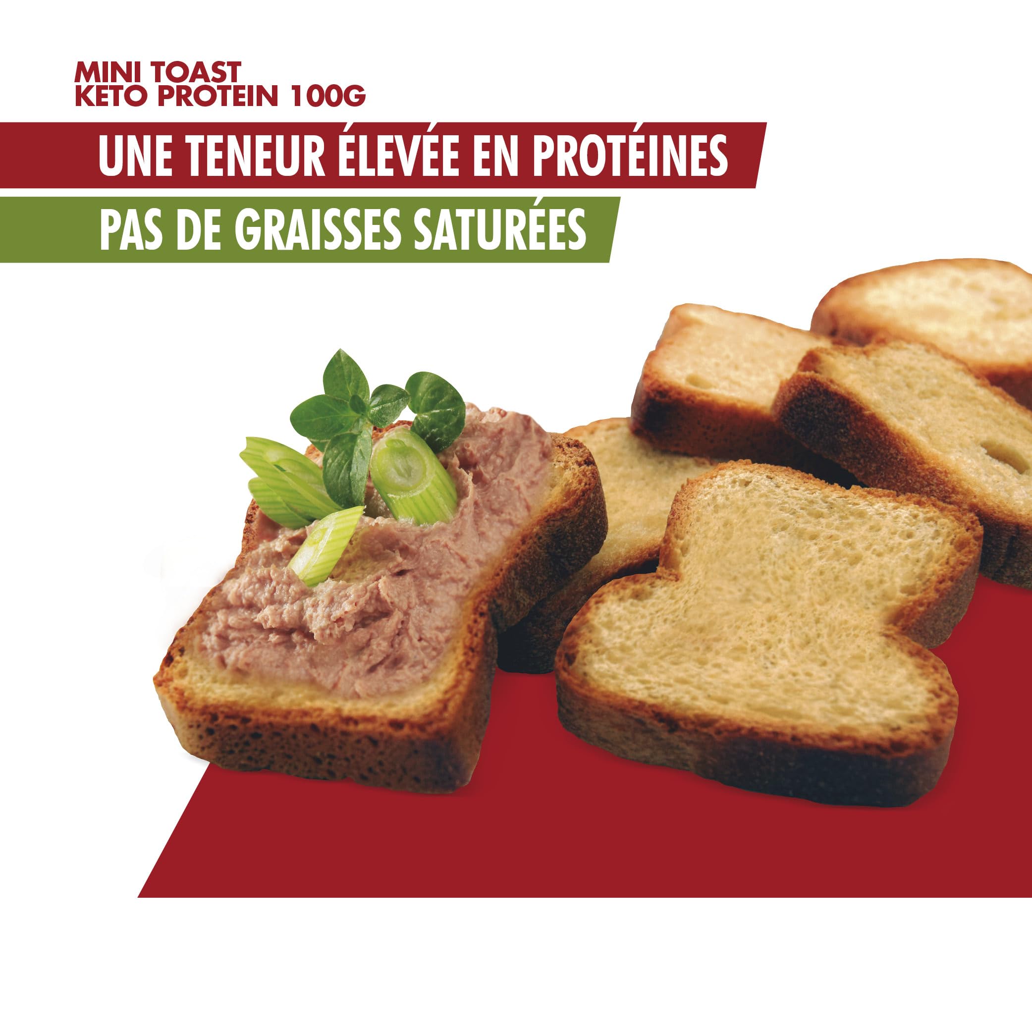 Bestdiet Keto Protein Mini Toast Haute teneur en protéines Pack 3 x 100 g