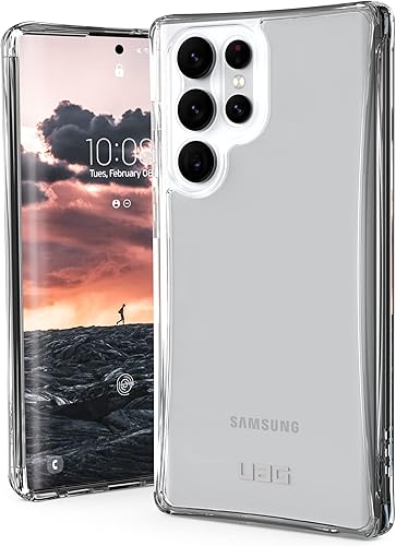URBAN ARMOR GEAR UAG Designed for Samsung Galaxy S22 Ultra Case Clear Ice Rugged