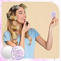 Vista 3 de Tradder 48 piezas de espejo compacto inspirador de 2.76 pulgadas, regalo de agradecimiento a los empleados de quinceañera, regalo redondo