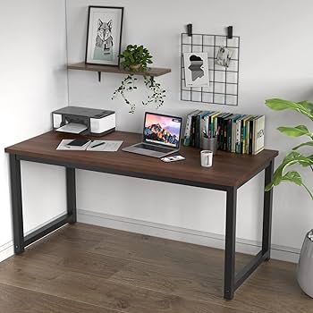 事務机　テーブル Amazon.com: NSdirect Large Office Desk for Home Office