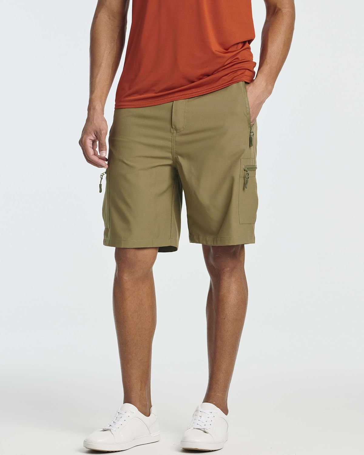 Real Essentials 2 & 3 Pack: Men’s Hiking Cargo Shorts – Quick Dry Outdoor Shorts with 9" Inseam & Zipper Pockets - Image 3