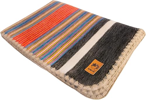 Miniatura 42 de Manta de alpaca hecha a mano de alta calidad Mantas de lana tamaño individual Manta de alpaca y algodón El mejor tamaño de manta de lana 64 x