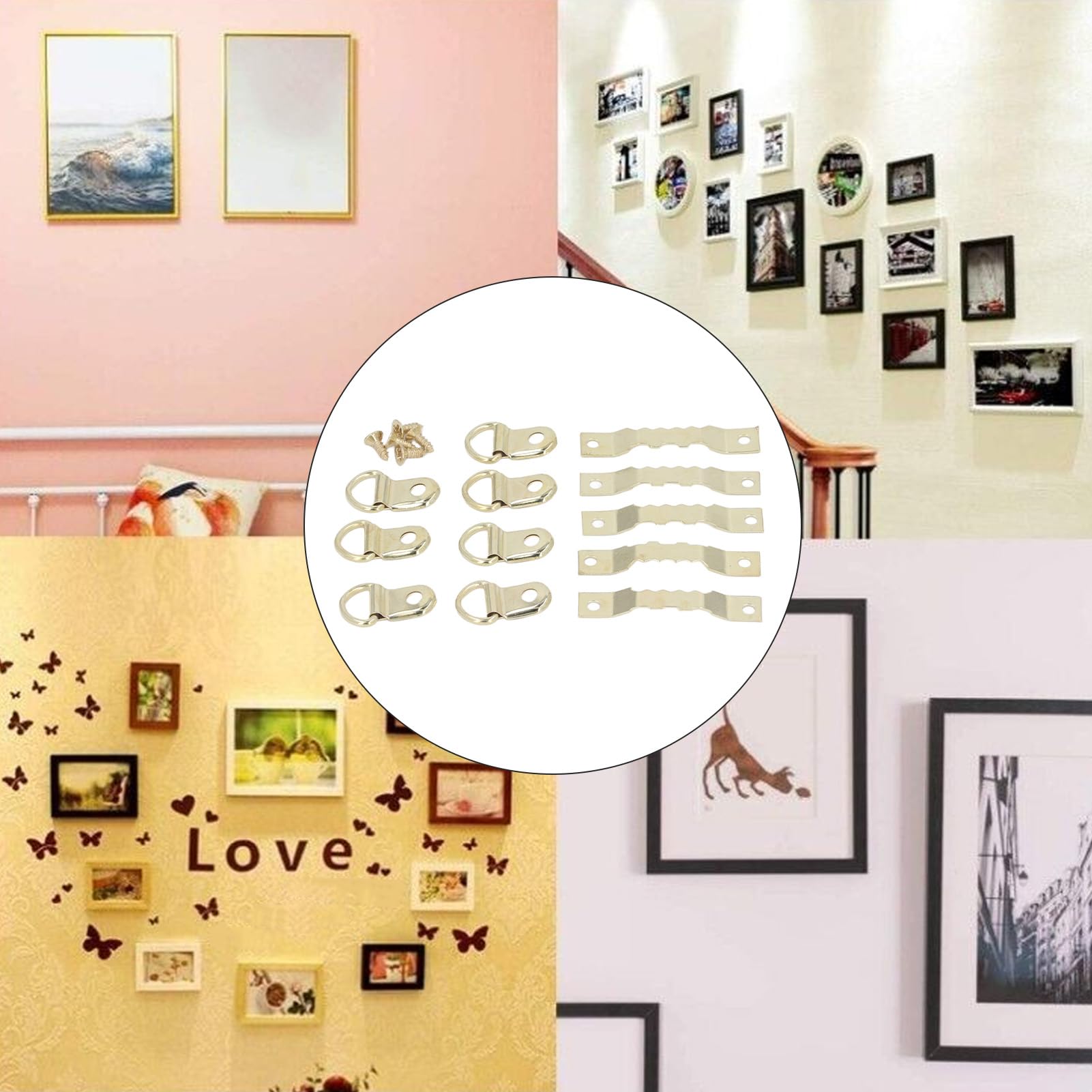 Amazon.co.jp: Dリング額縁ハンガーしっかり安定した写真吊り金具