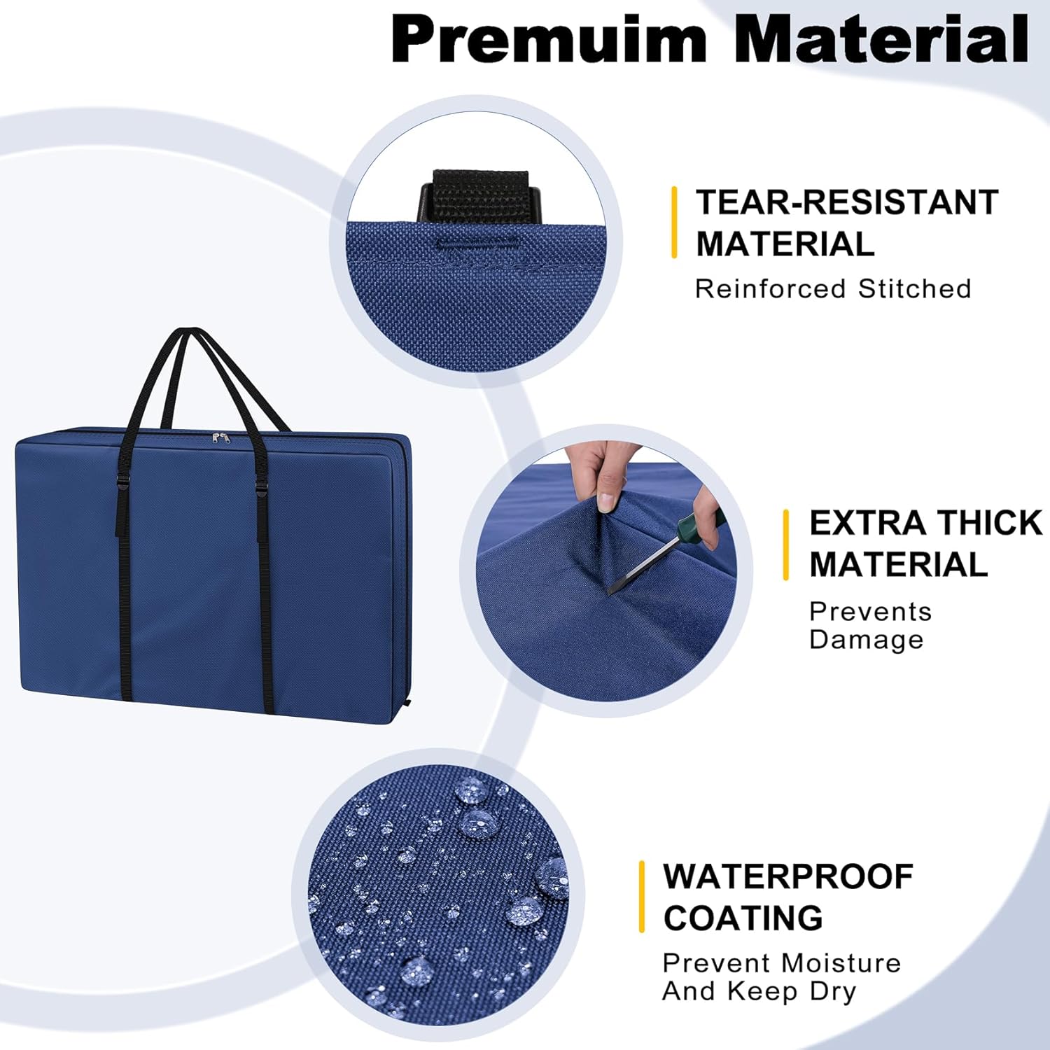 Explore Land Heavy Duty Chair Storage Bag for Folding Longue Zero Gravity Light Weight Transport Folding Rollator Walker (Bule)