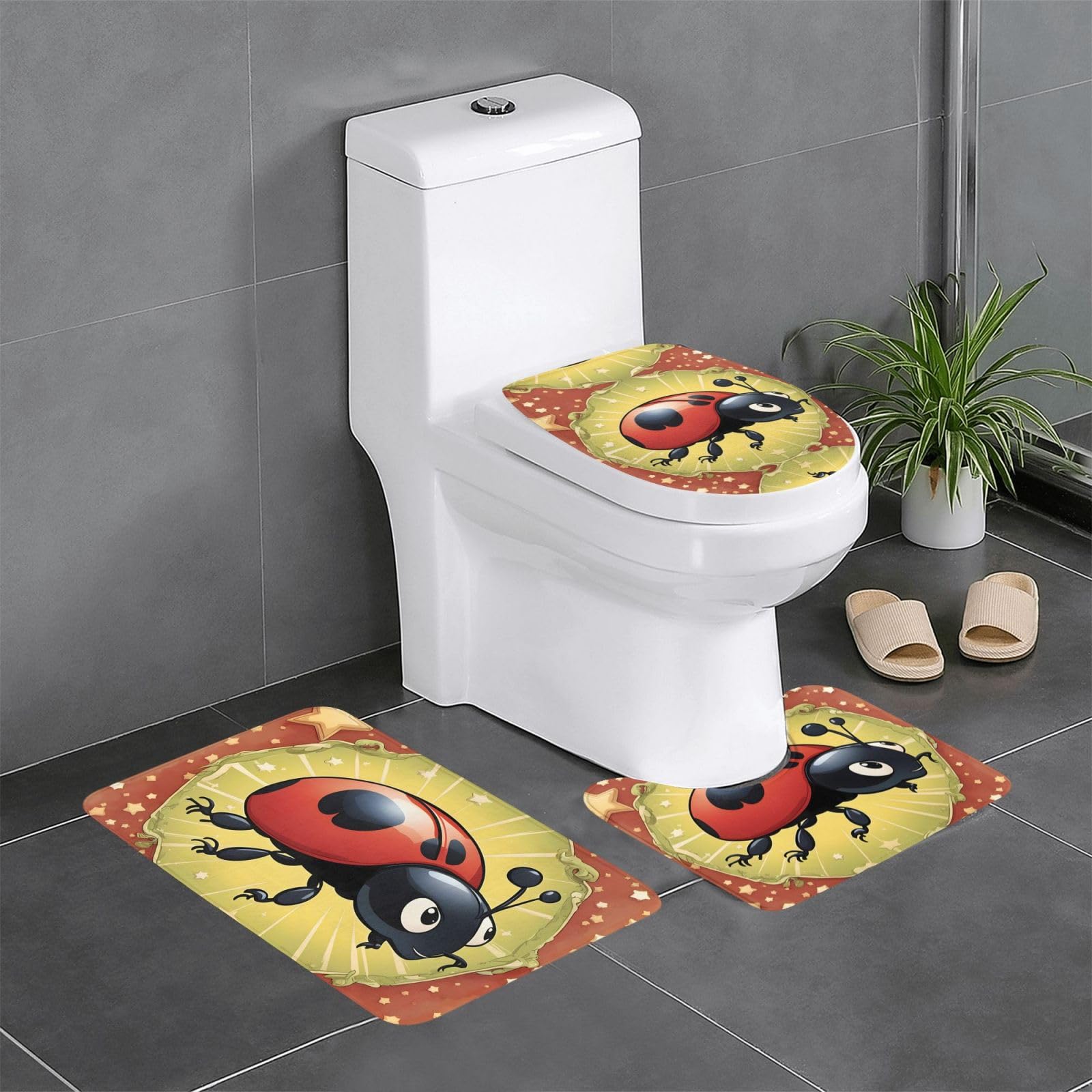 Tapis de salle de bain Seven Star pour éviter les glissades sur carrelage de toilettes