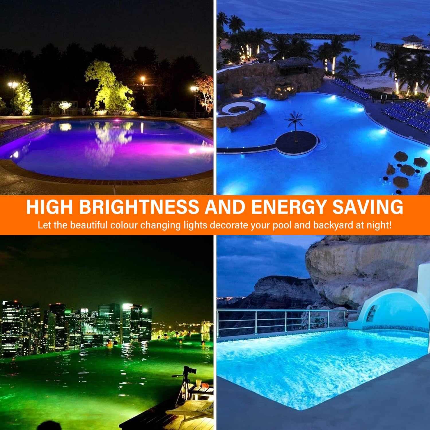 LED PAR56 RGBW Lampadina per Piscina Che Cambia Colore IP68 Faretto subacqueo a LED Impermeabile Lampadina a Bassa Tensione 12V per Giardino Piscina paesaggistica (con Telecomando)