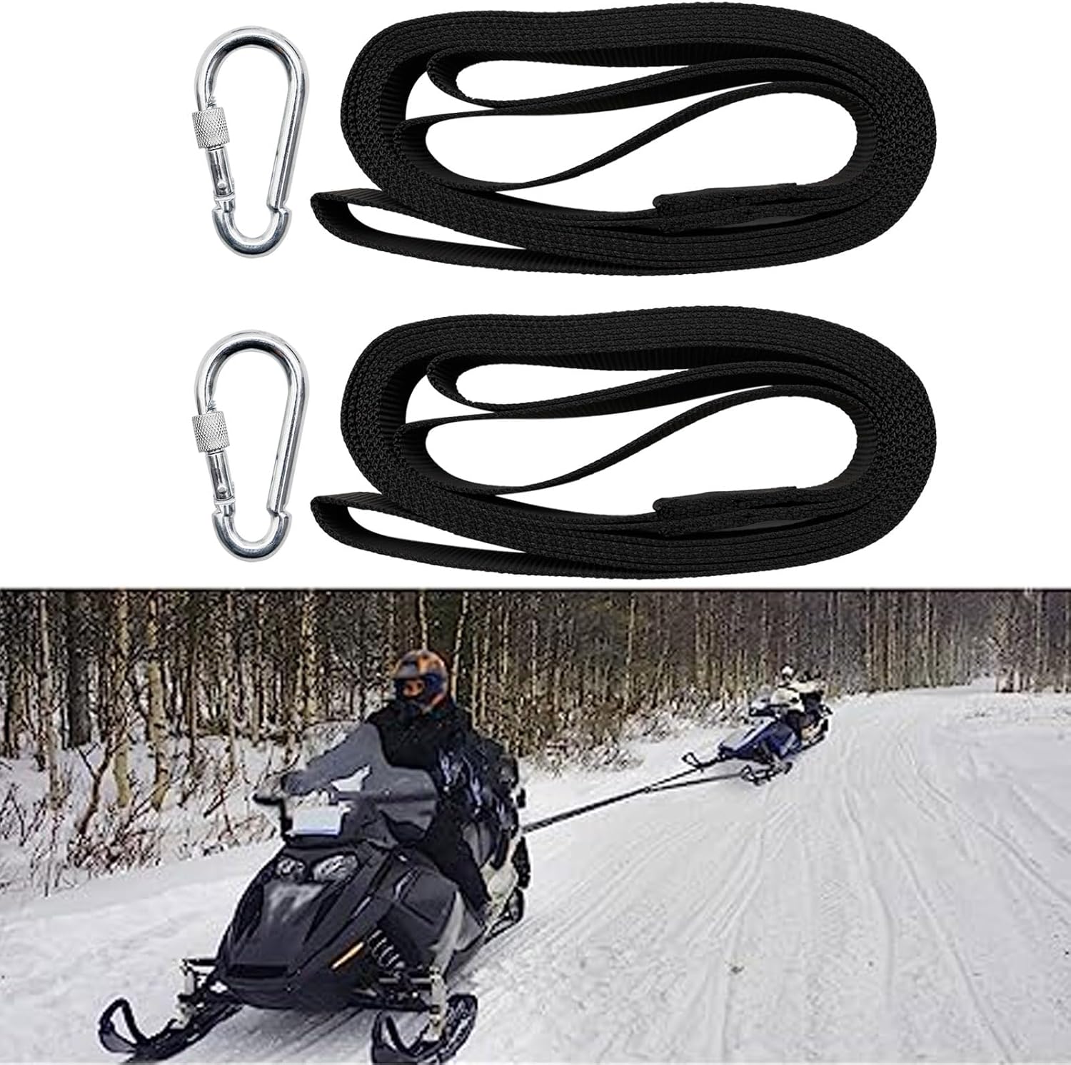 Snowmobile Tow Rope Snowmobile Tow Strap Snowmobile Accessories with