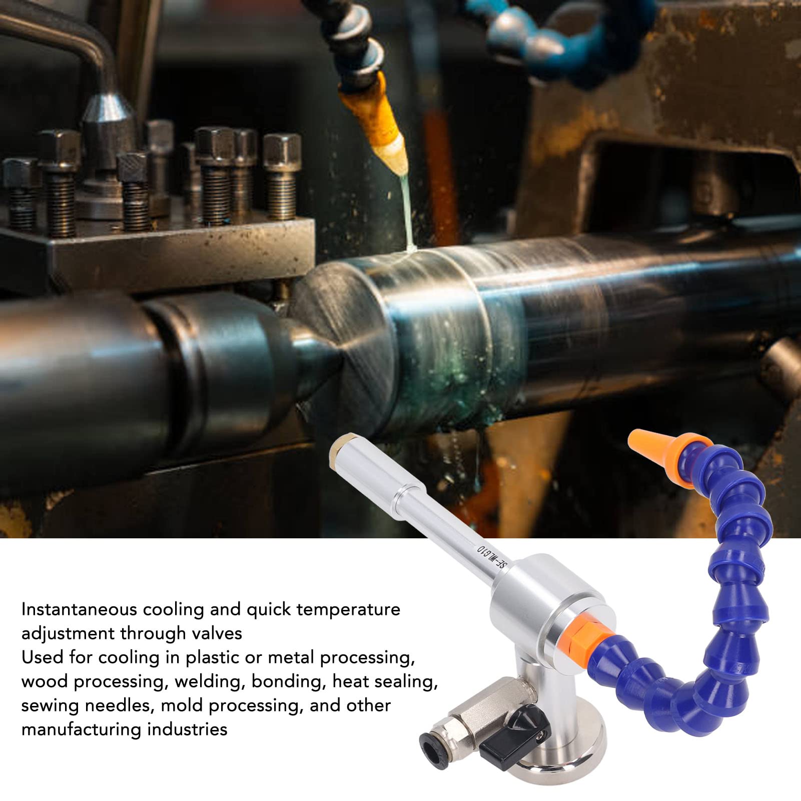 Pistola Ad Aria Fredda Pistola Di Raffreddamento A Secco In Lega Di Alluminio Utensile Ad Aria A 7 Bar Con Tubo Flessibile Set Da 5 Pezzi Per La Lavorazione Di Metalli In Plastica Saldatura