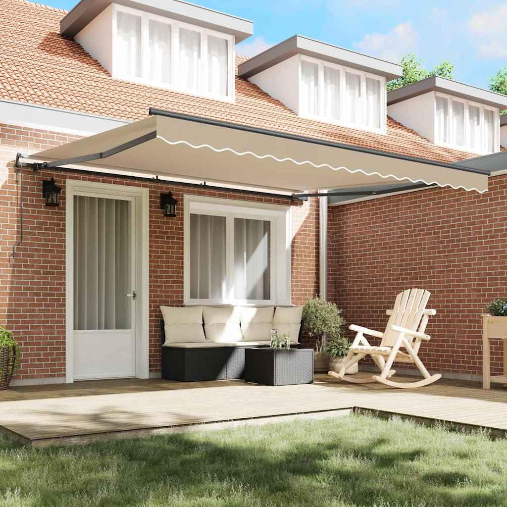 Tenda rettangolare con telecomando, impermeabile e UV, meccanismo morbido per balcone o patio, protezione solare e durata all'aperto
