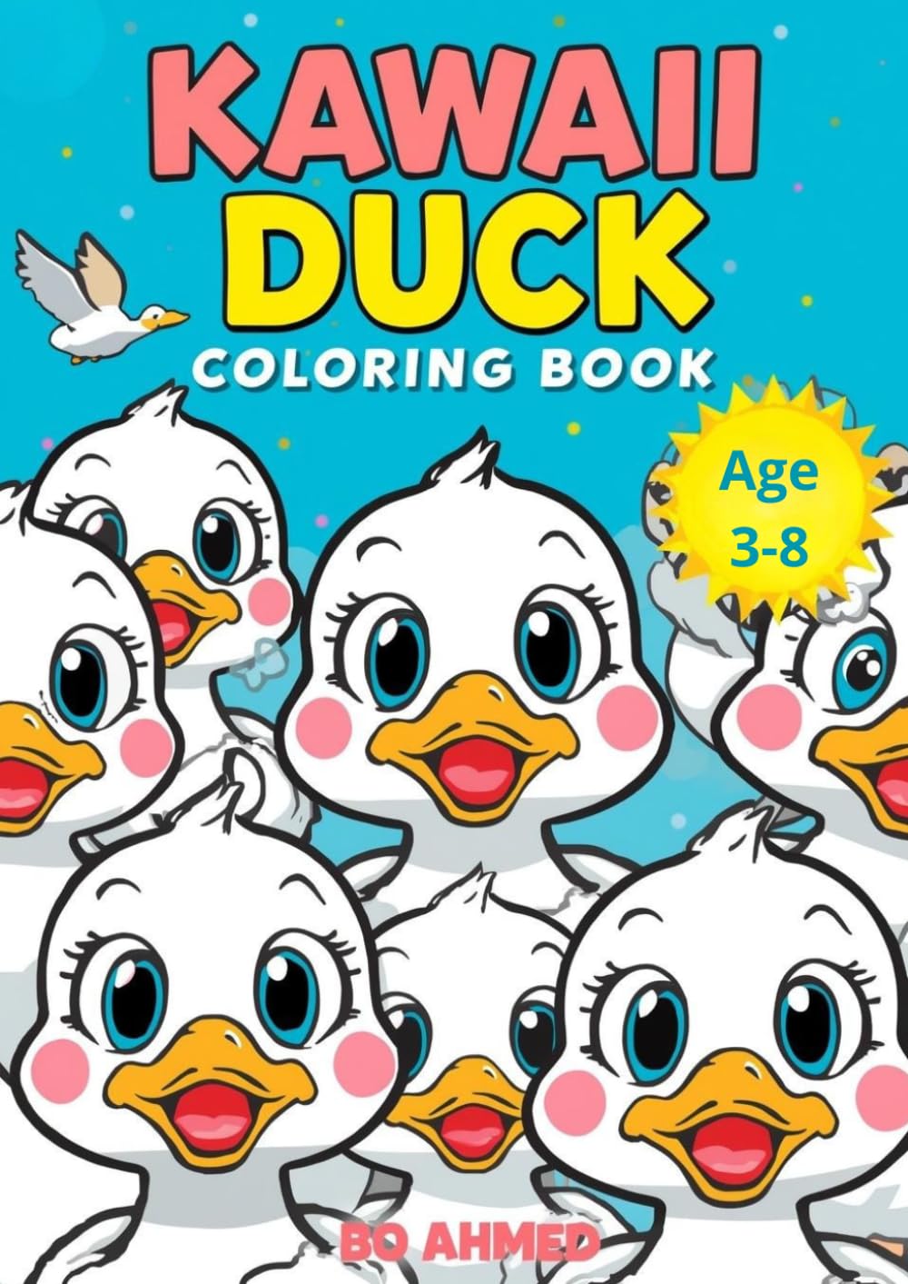 Kawaii Duck Coloring Book: Cute and Adorable Animals with Easy Coloring Pages for Boys and Girls (Kawaii Cute Coloring Series)