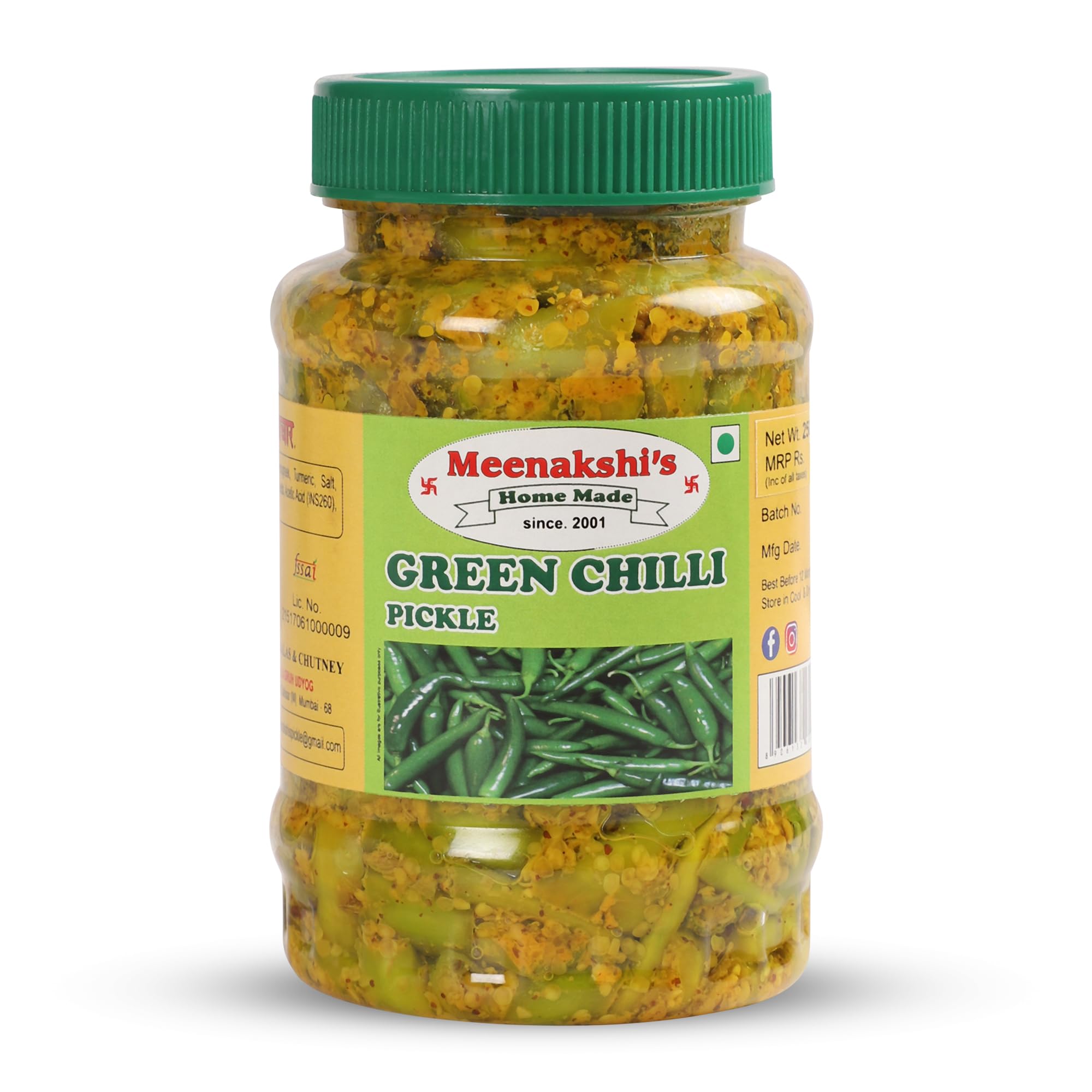 Meenakshis Home Made Hari Mirch (Green Chilli) Achar | Spicy Zest with Authentic Indian Spices | 100% Natural, No Preservatives, Fresh Pickles Made with Mothers Love | 250g (Green Chillis Pickle) (B0CBX99QLV) Amazon Price History, Amazon Price Tracker