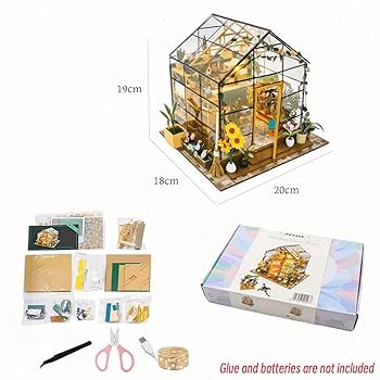Amazon | フラワーガーデンDIYドールハウスキット、大人用透明