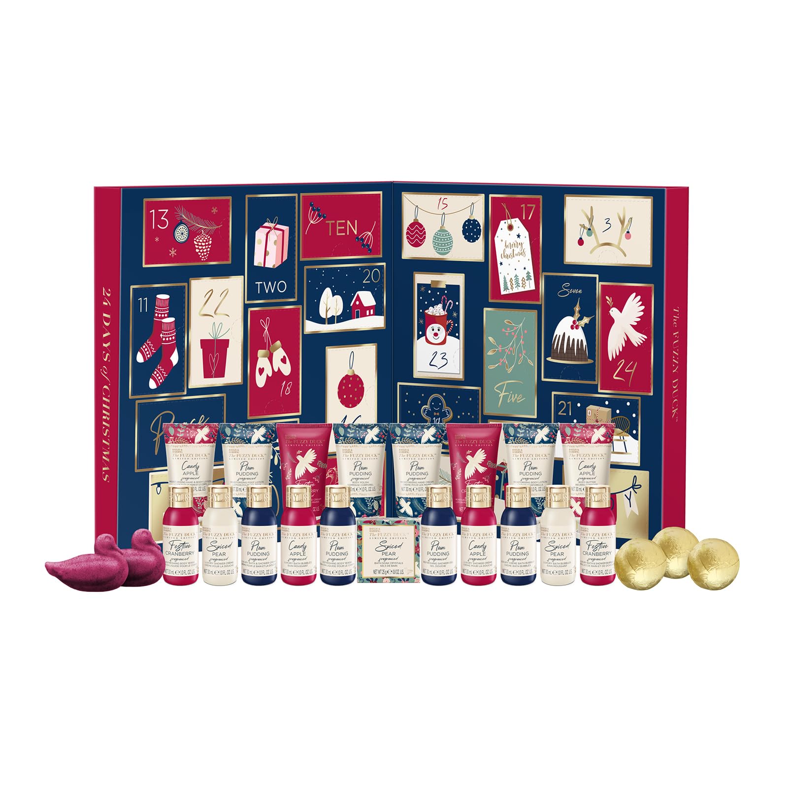Baylis & Harding The Fuzzy Duck Winter Wonderland Luxury 24 Days of Christmas Advent Calendar Gift Set (Pack of 1) - Vegan Friendly