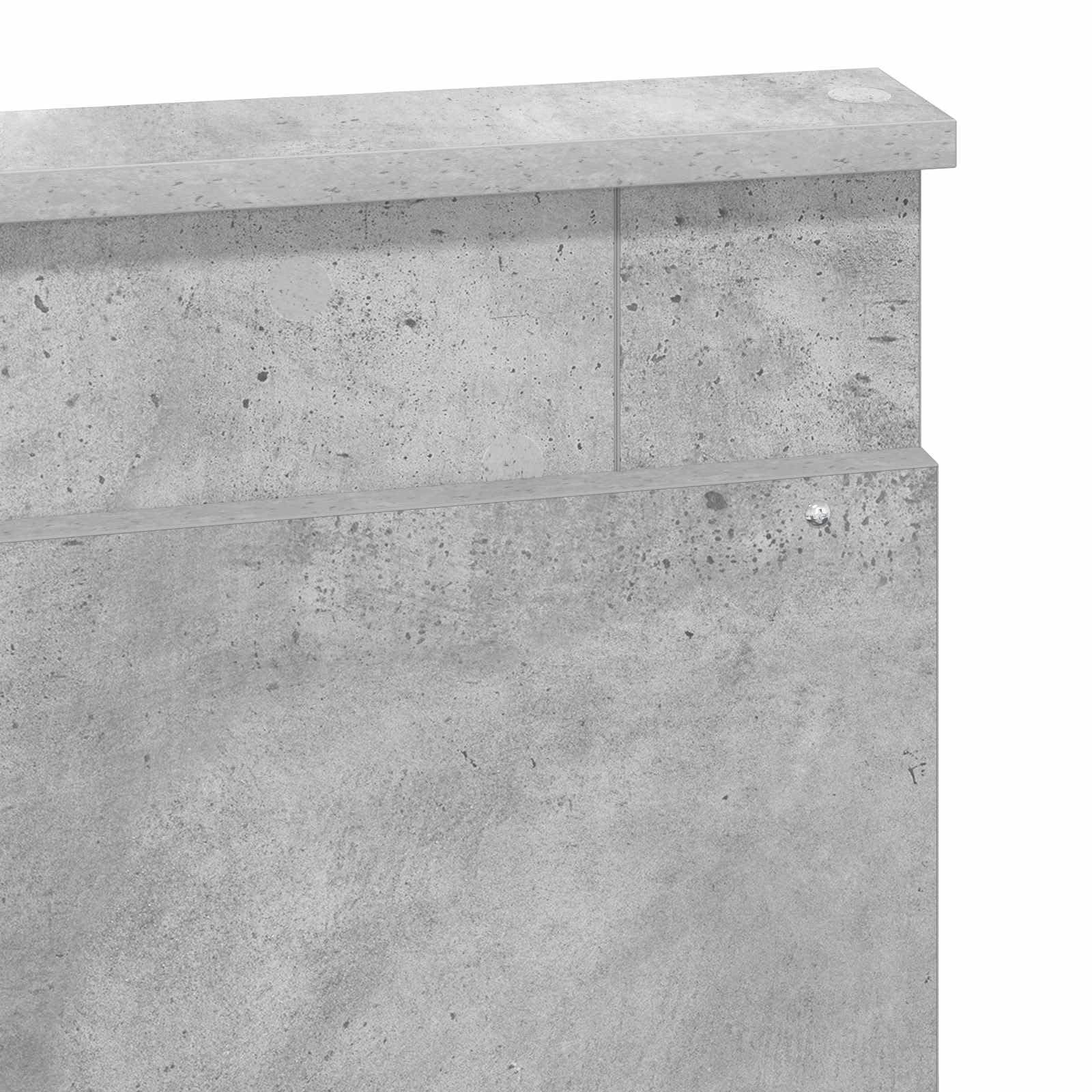 vidaXL Tête de lit Gris béton 140 cm Bois d'ingénierie, Headboard rectangulaire Tendance, Bois Composite Robuste, Lignes épurées, décor Fonctionnel pour Chambres
