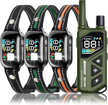 Dog Shock Collar for 3 Dogs - AI Smart Electric Anti-Barking Training Collar with Remote, 3300FT Range & IPX7 Waterproof, No False Trigger E-Collar for Small Medium Large Breeds