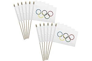 WEITBF 20-Pack Small Olympic Games Flag Decorations