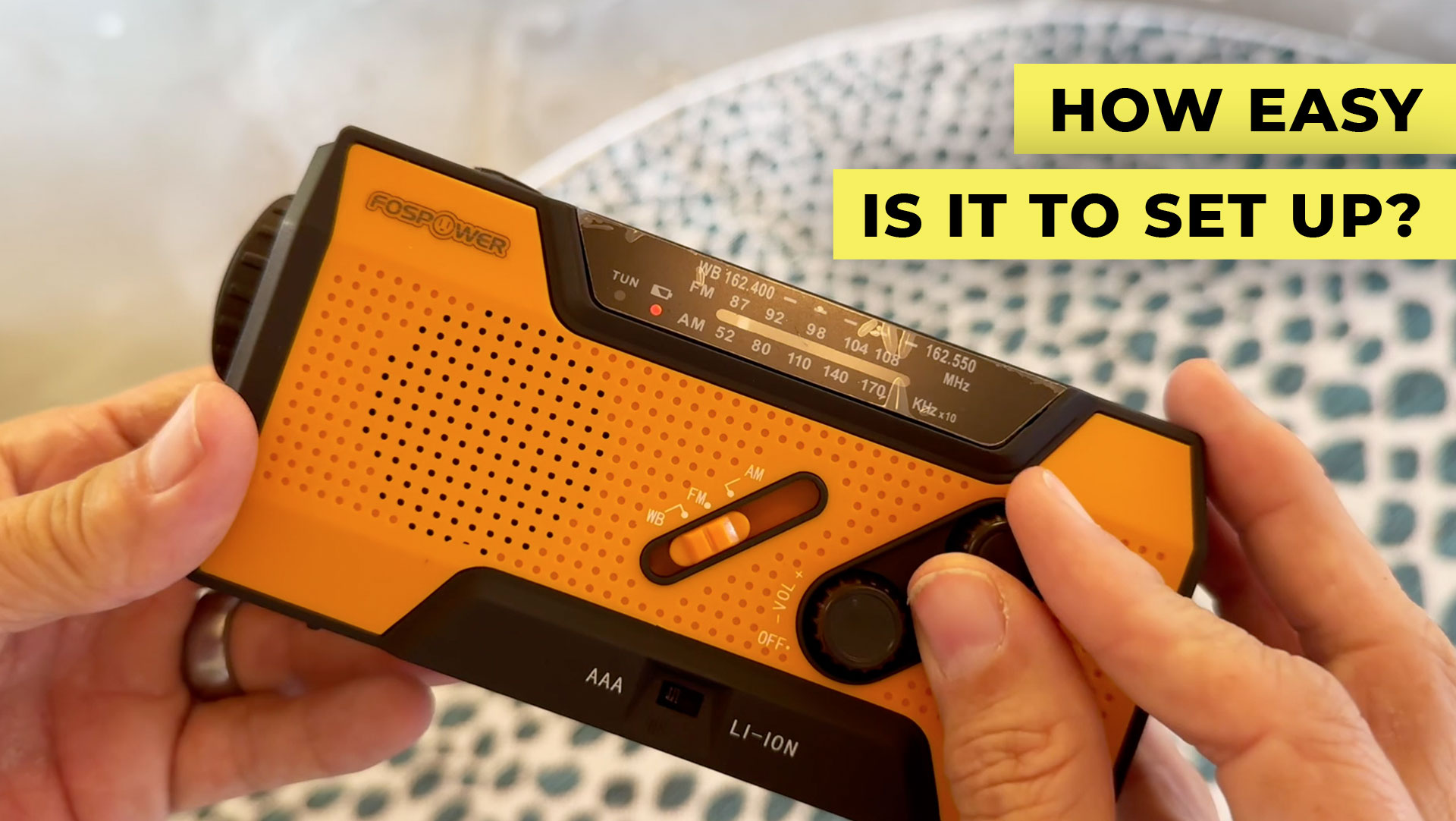 Watch How Easy Is It To Set Up? FosPower Emergency Weather Radio 