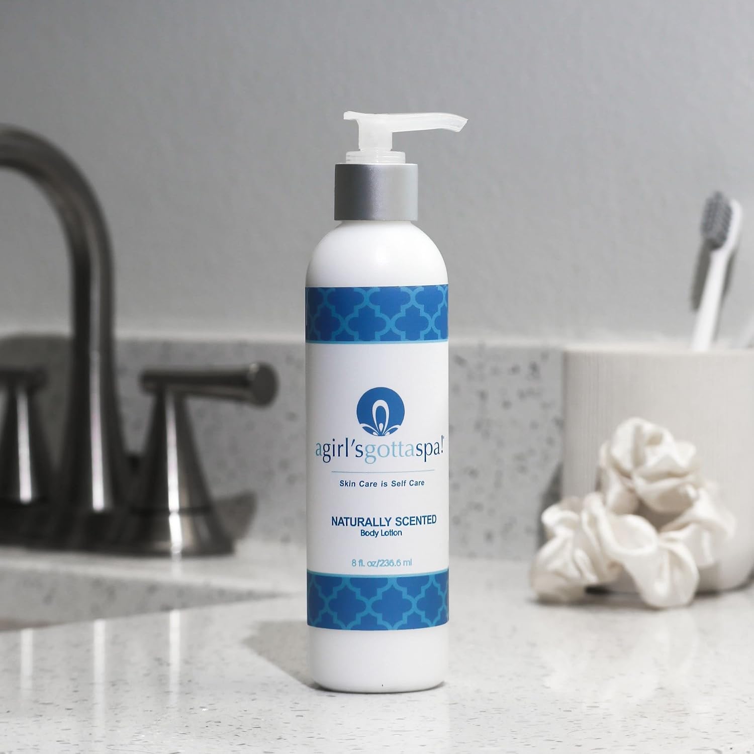 A Girl's Gotta Spa! Naturally Scented Body Lotion Unscented with Shea and Cocoa Butter 8oz