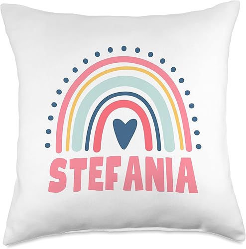 Miniatura 4 de Stefania Name Custom Woman Myth Legend Pink Birthday Party Throw Pillow, 16x16, Multicolor