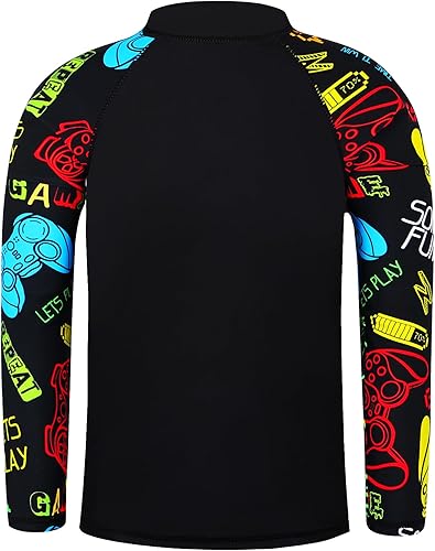 Miniatura 3 de TFJH E Traje de baño para niños UPF 50+ UV con protección solar de manga larga de dos piezas