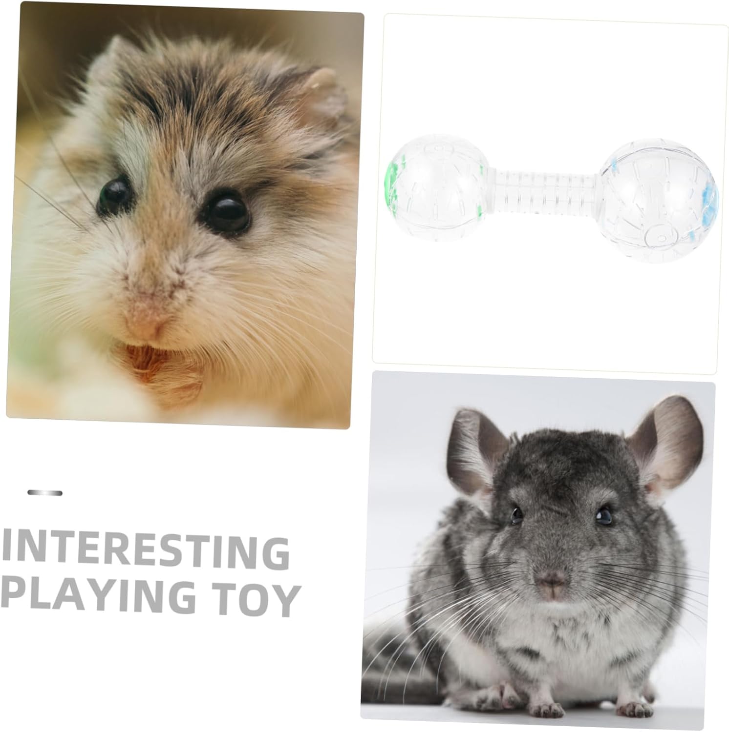 MERRYHAPY Hamster Ball Toy Crystal Pet Exercise Wheel Boredom Relief Activity Enhancement Random Color