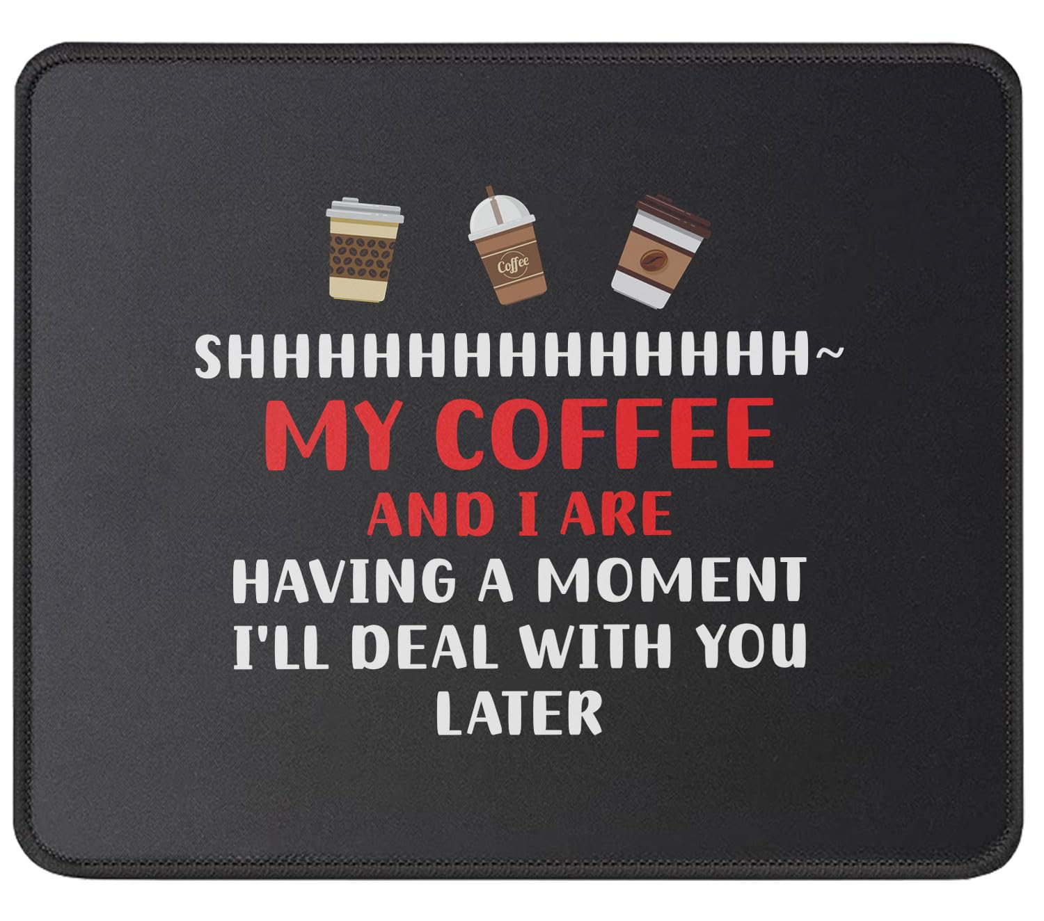 Maze OfficeMy Coffee and I Funny Mouse Pad Gift for Coffee Lover - Humor Mouse Mat for Worker, Boss, Friend, Employee, Coworker - Sarcastic Mousepad 9.5 Inch