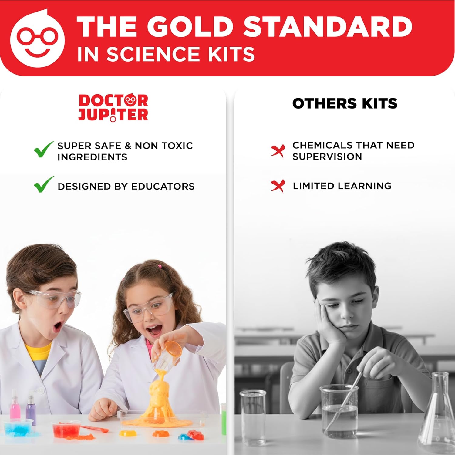 Doctor Jupiter Super Science Kit for Kids Ages 8-12 | Chemistry Set, STEM Toy with 100+ Experiments & Geyser Tube Ideas for Boys & Girls 8+ Years Old | Learning & Educational Projects - Image 7