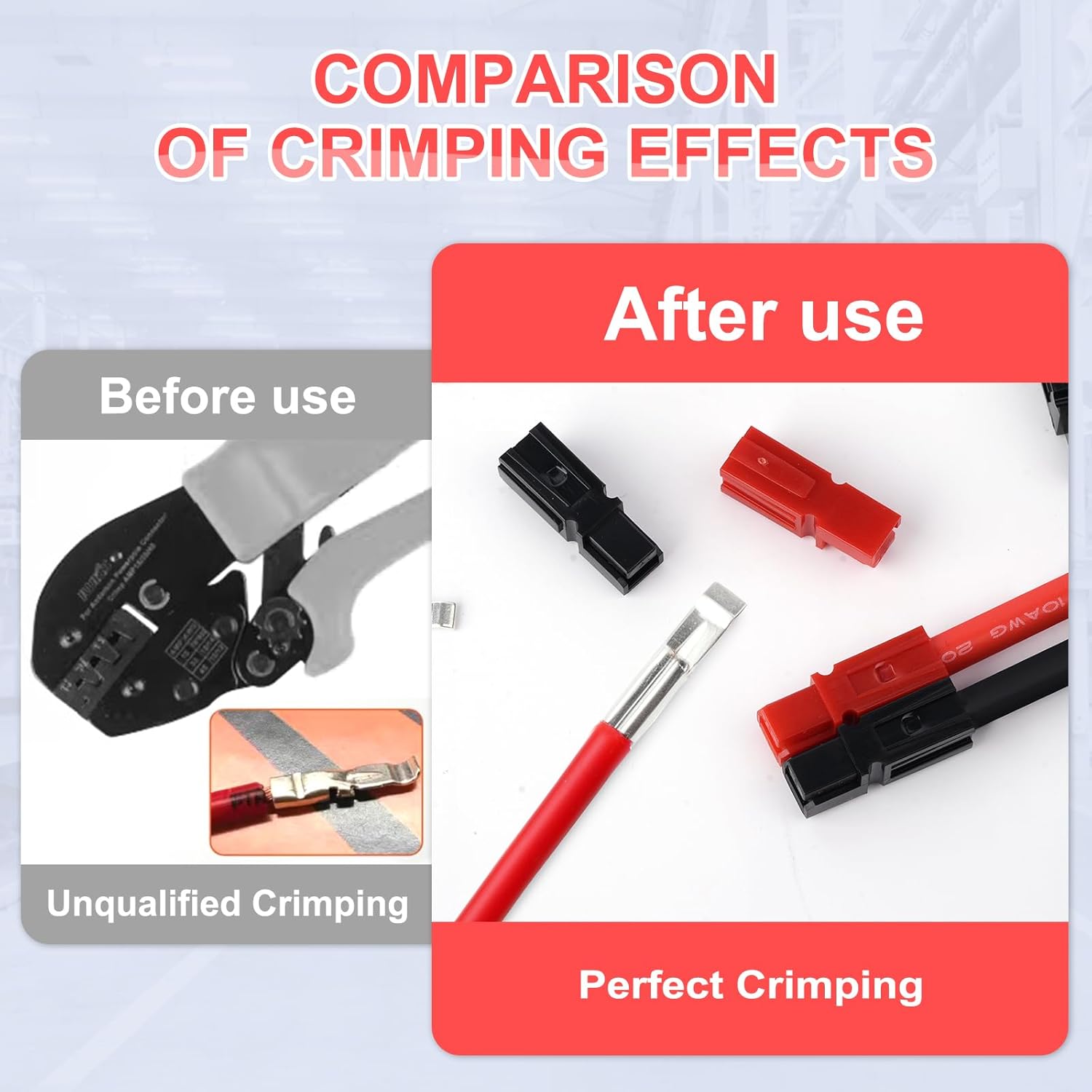 WMT Powerpole Crimper Tool Kit, Precision Crimper for 15/30/45 Amp Powerpole Connectors, Compatible with Connectors for Reliable Electrical Connections