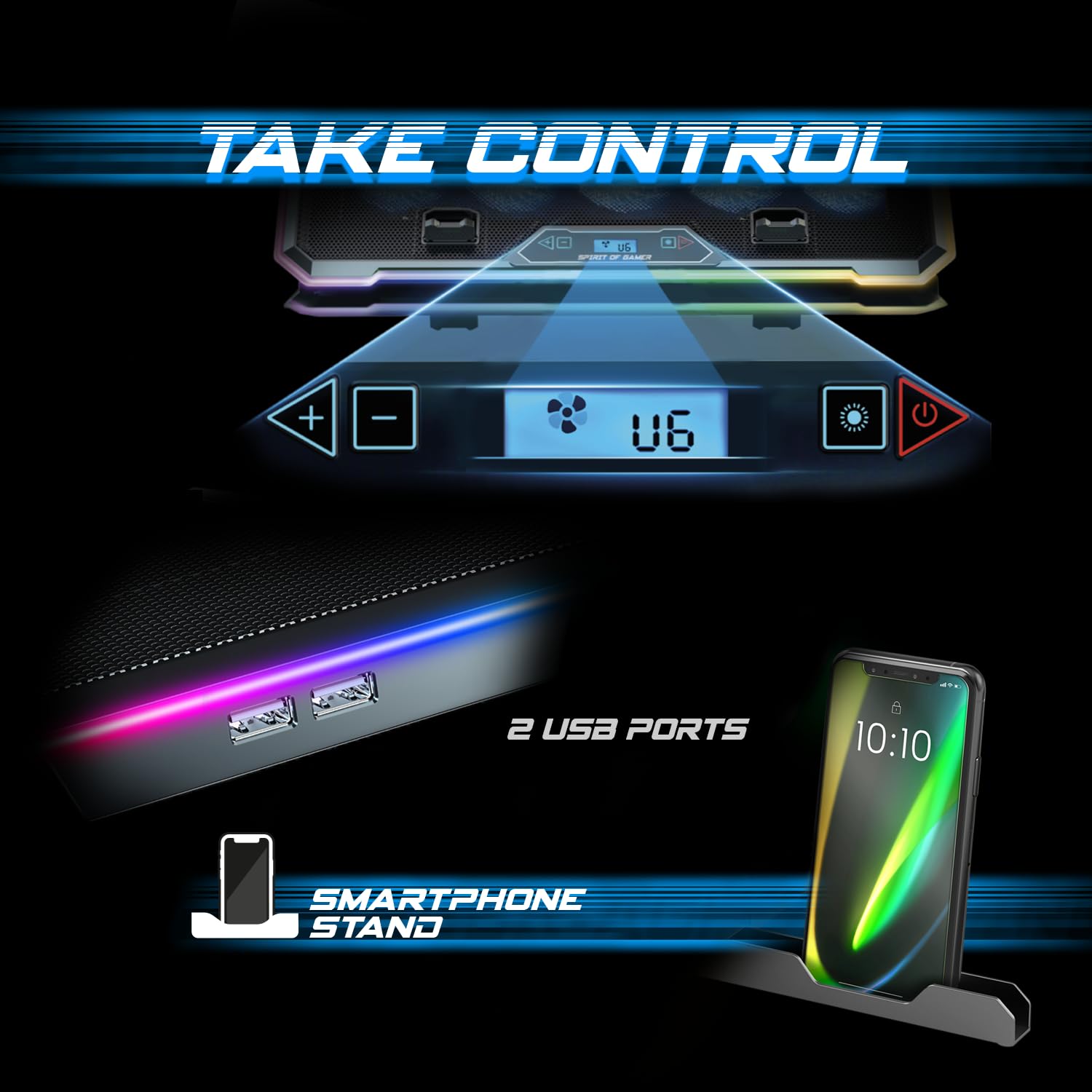 Base di Raffreddamento per PC Portatile Spirit of Gamer Airblade 1300