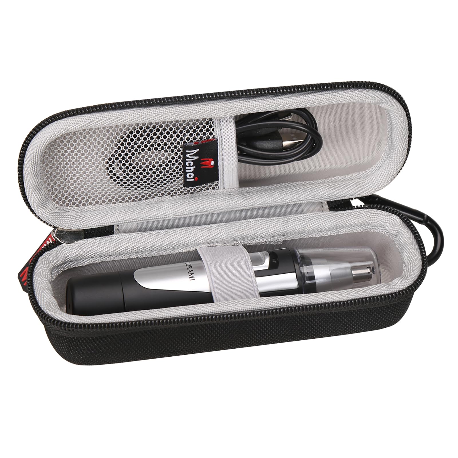 Mchoi Hard Carrying Case for ZORAMI Ear and Nose Hair Trimmer, Battery-Operated, Shockproof Waterproof Case