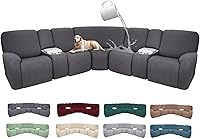 Vista 490 de Fundas 100% impermeables para sofá reclinable seccional, fundas para sofá reclinable en forma de L, funda para sofá seccional de esquina