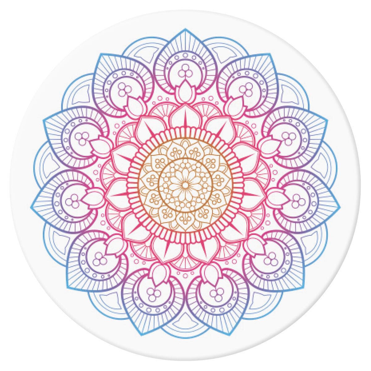 PopSockets PhoneGrip | uchwyt i uchwyt do smartfonów | Włączany i wysuwany uchwyt Basic | Mandala Rainbow