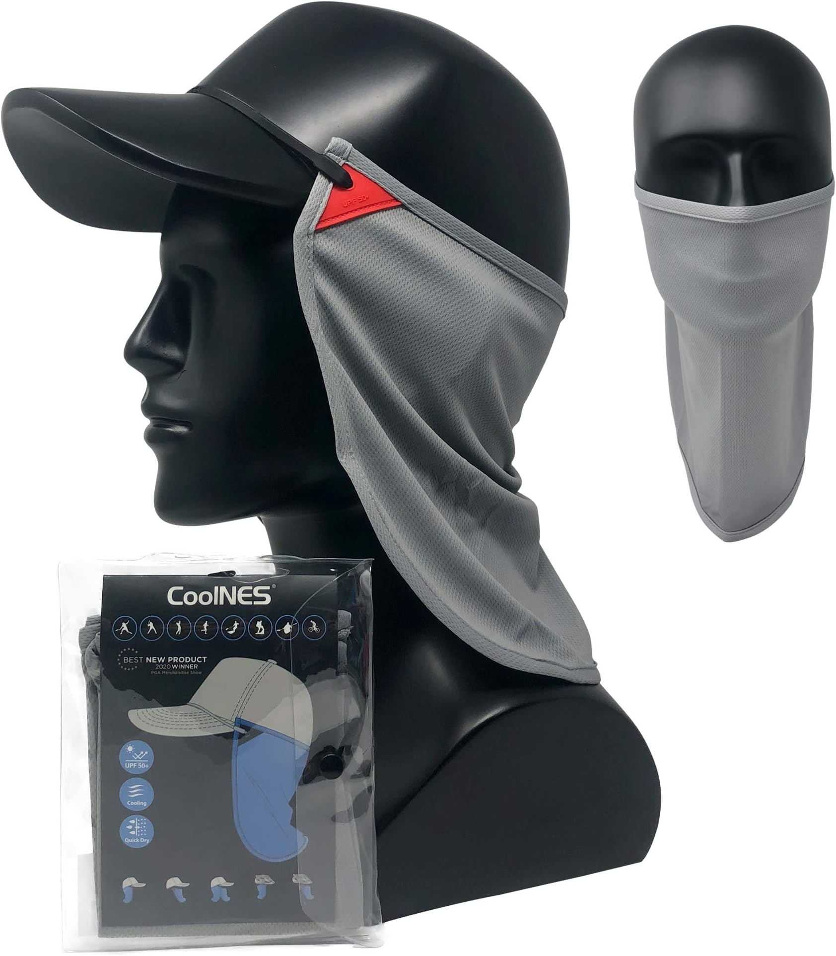 CoolNES - UV Sun Protection Neck Drape Adjustable Multifunctional 2 in 1 Face Covering for Outdoor Fishing - Unisex