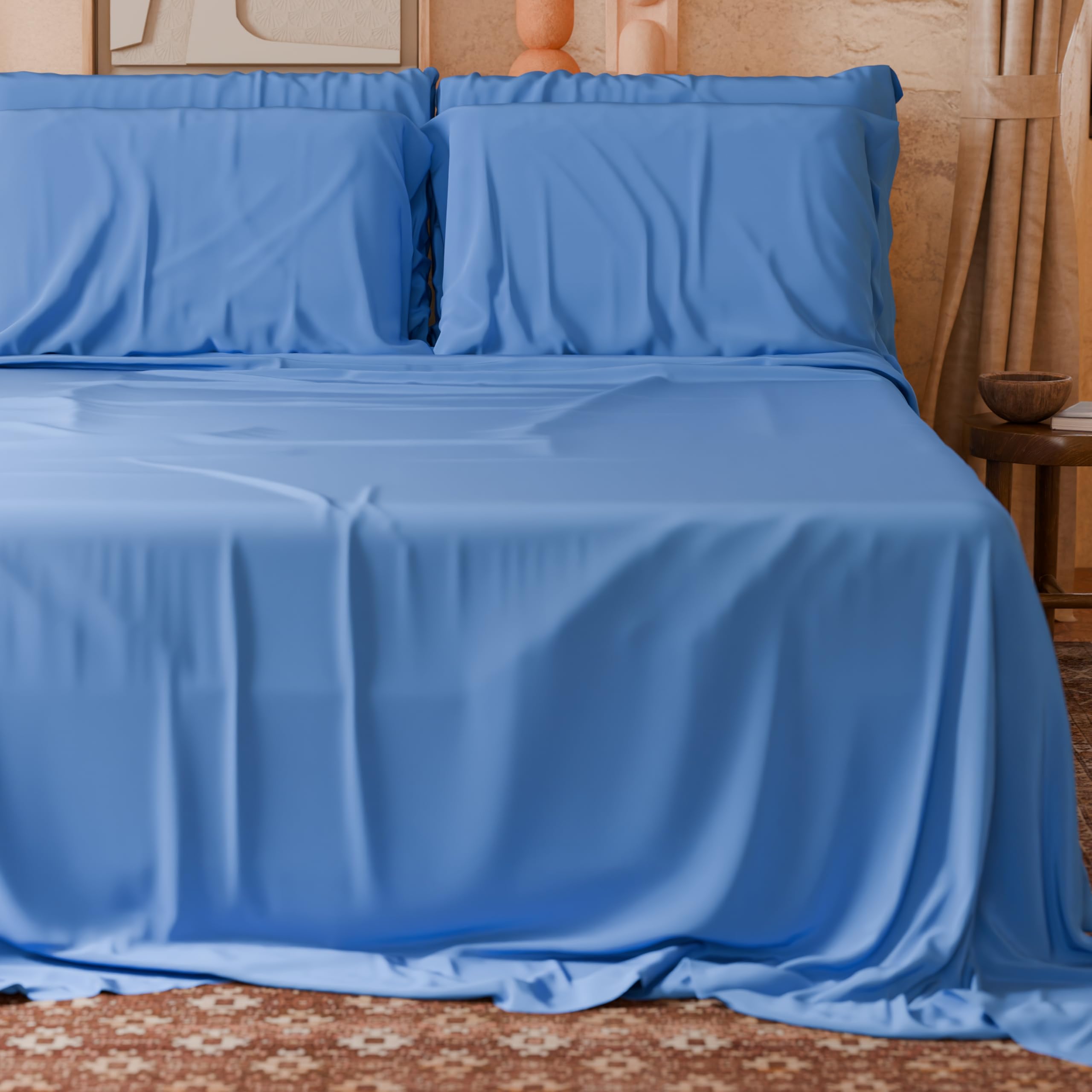 PETTI Artigiani Italiani-Piece French Queen Size Sheet Set, Soft and Breathable, Complete Bed Set including Top Sheet - Image 4