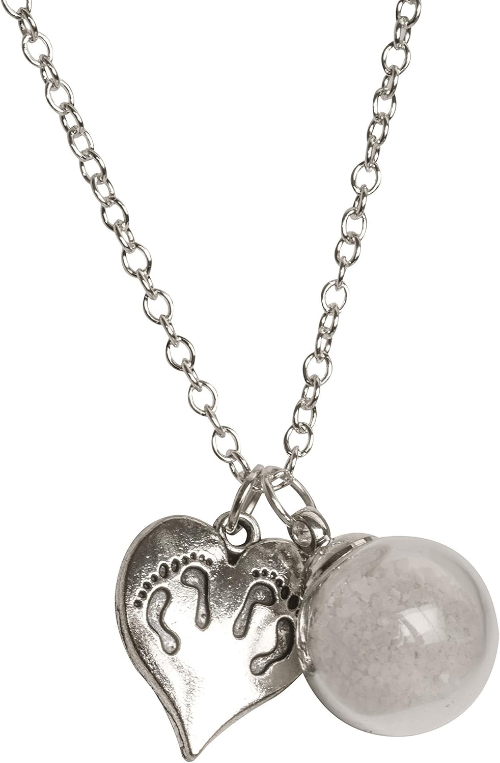 When God Carries You Footprints in the Sand Bible Verse Charm Necklace. Christian Catholic Faith Grief and Encouragement Bible Verse Card Gift Set.