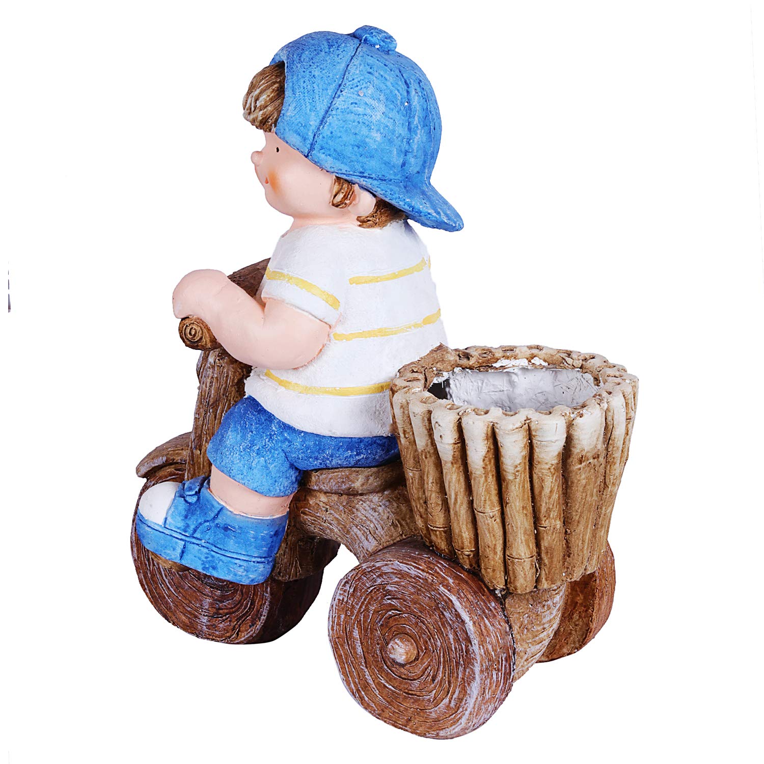 Wonderland Boy riding bike planter, planters for garden pots and planters, home decor, garden decor, garden pots for balcony decoration, kids room, gift 2