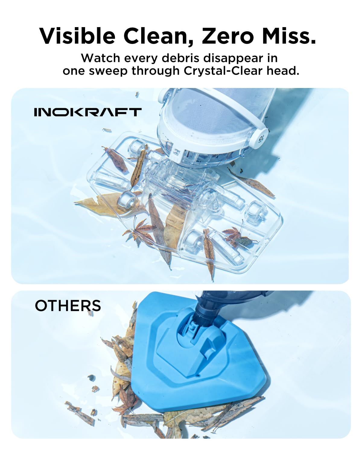 InoKraft Aspirateur de piscine sans fil pour piscine hors sol, pour piscine