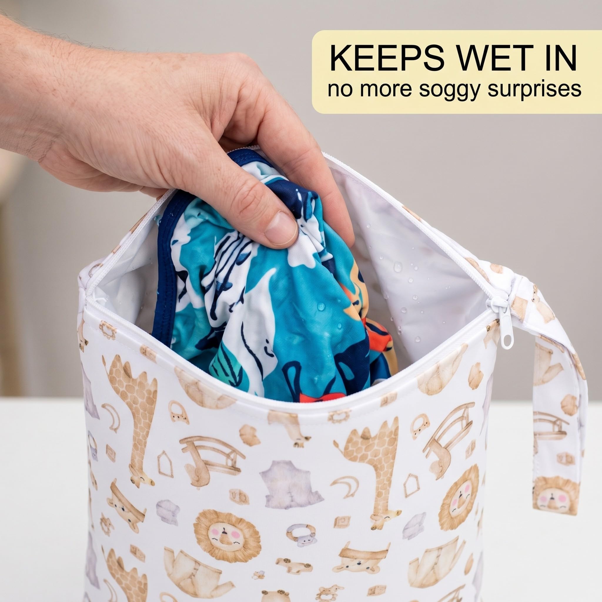 Wetbag Pannolini Lavabili 2 Pezzi 20x25cm Impermeabili Riutilizzabili per Neonato