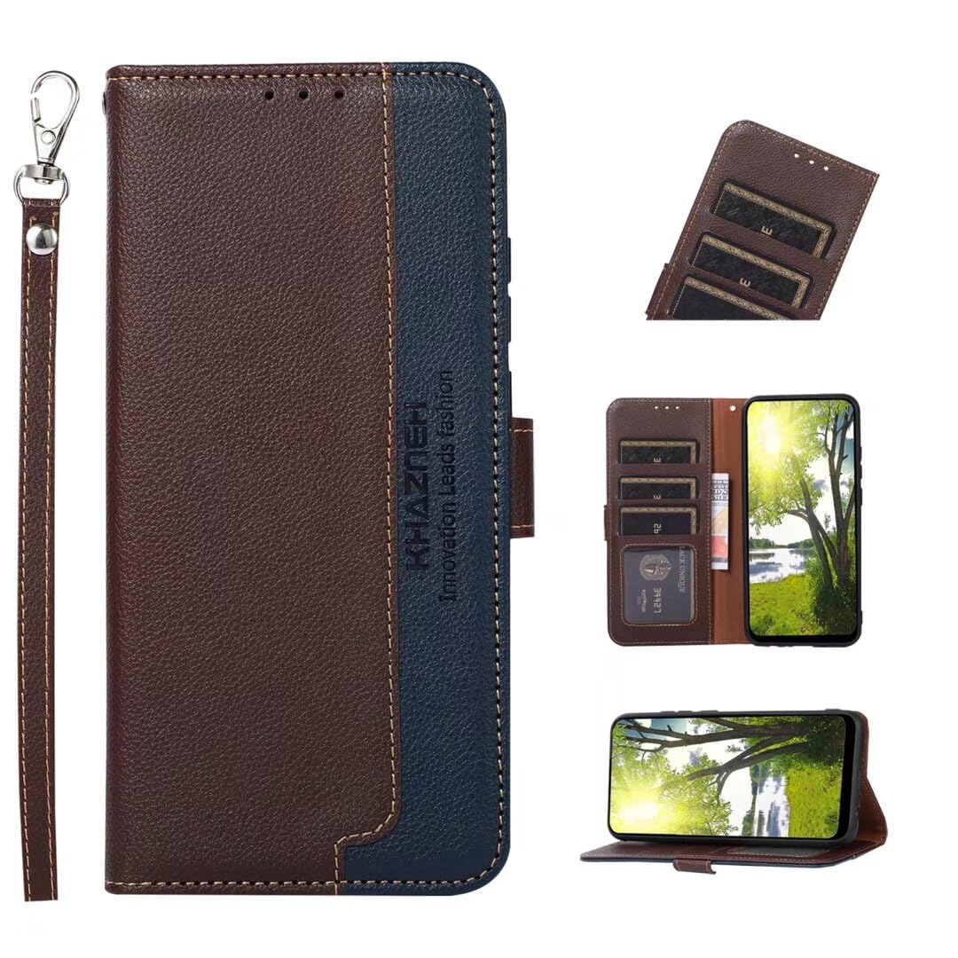 Google Pixel 9a coque étui folio marron fente carte RFID - 8