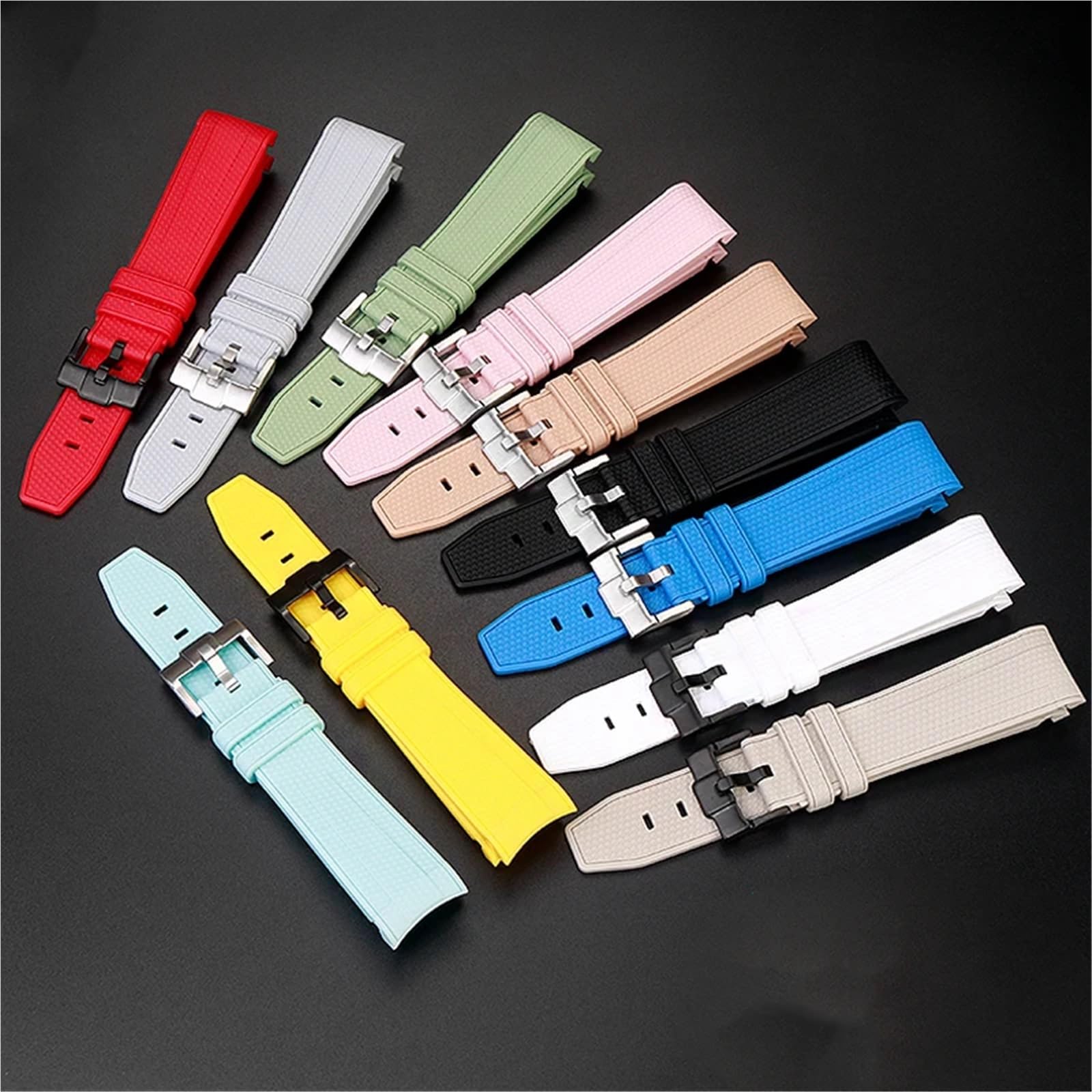 DASEB Per Omega X Swatch Joint MoonSwatch Strap Seamaster 300 Uomo Donna Bracciale con estremità curva in silicone da 20 mm