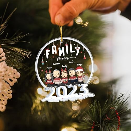 Miniatura 6 de Pawfect House Together We are Family - Adornos acrílicos personalizados para árbol de Navidad, regalos de cumpleaños para mujeres, mejores amigas,