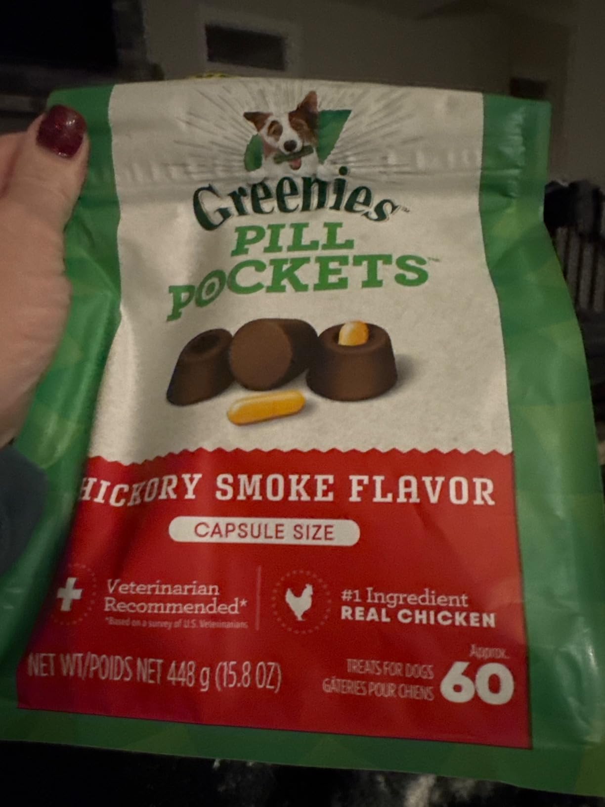 Greenies Pill Pockets for Dogs Large Size, Soft Dog Treats, with Real Peanut Butter, 15.8 oz. Pouch (60 Treats) photo review