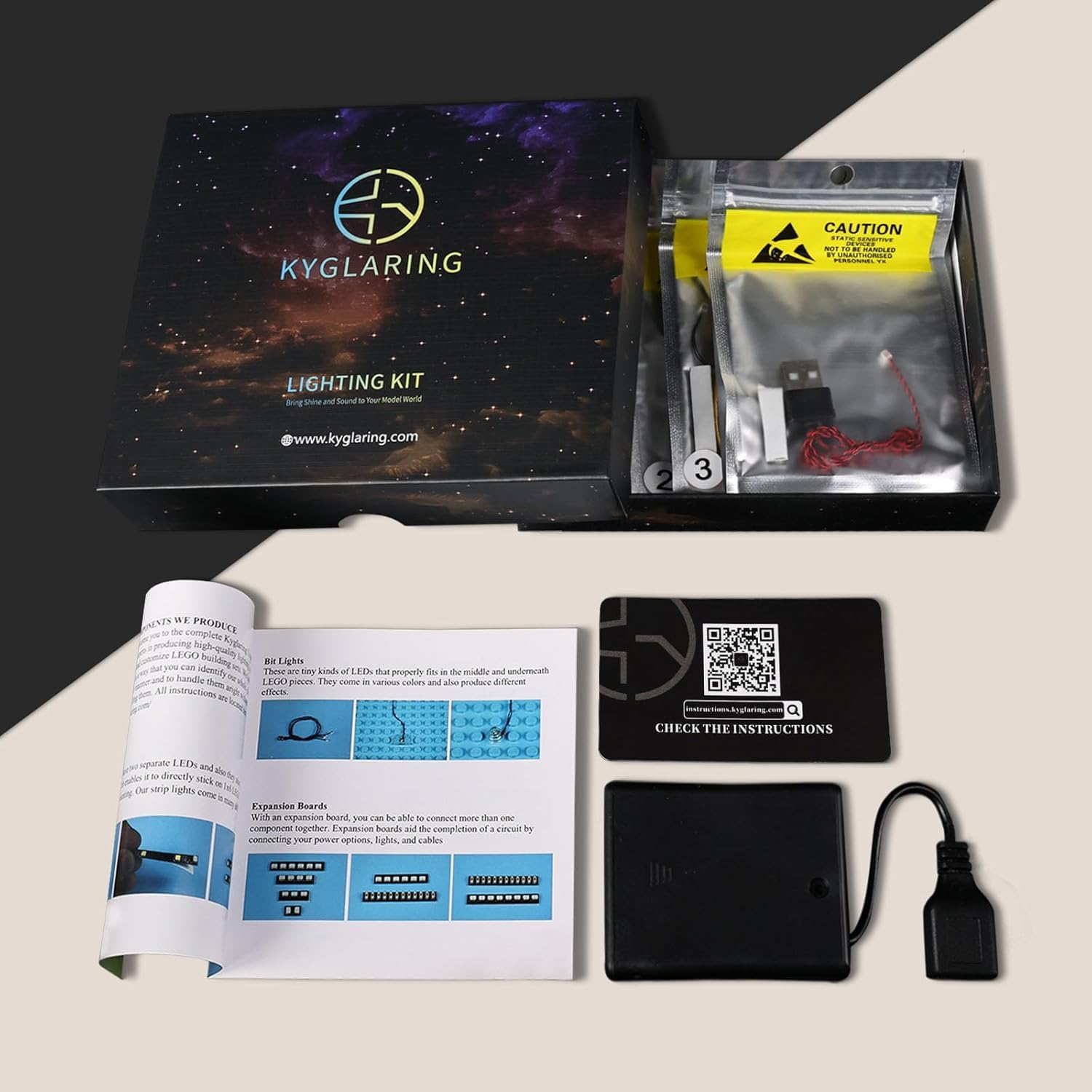 BrickSoul Light Up Kit for Lego Nano Gauntlet 76223 Building Set, Upgraded RC Brightness and Light Adjustment with Sound, Lighting Accessories, Not