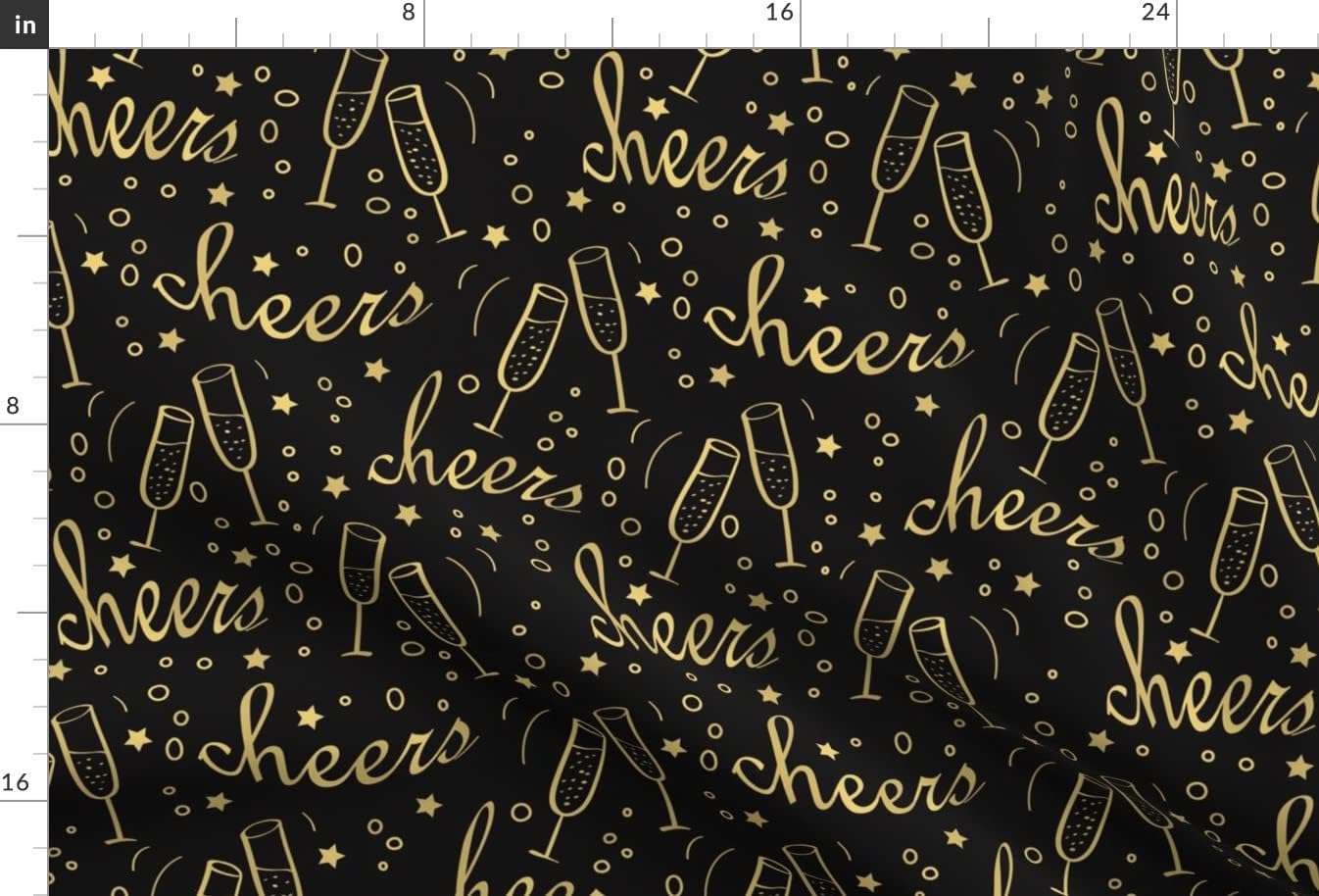 Spoonflower Fabric - Champagne Black Gold Bubble Golden Party Drink Holiday Printed on Upholstery Velvet Fabric Fat Quarter - Upholstery Home Decor Bottomweight Apparel