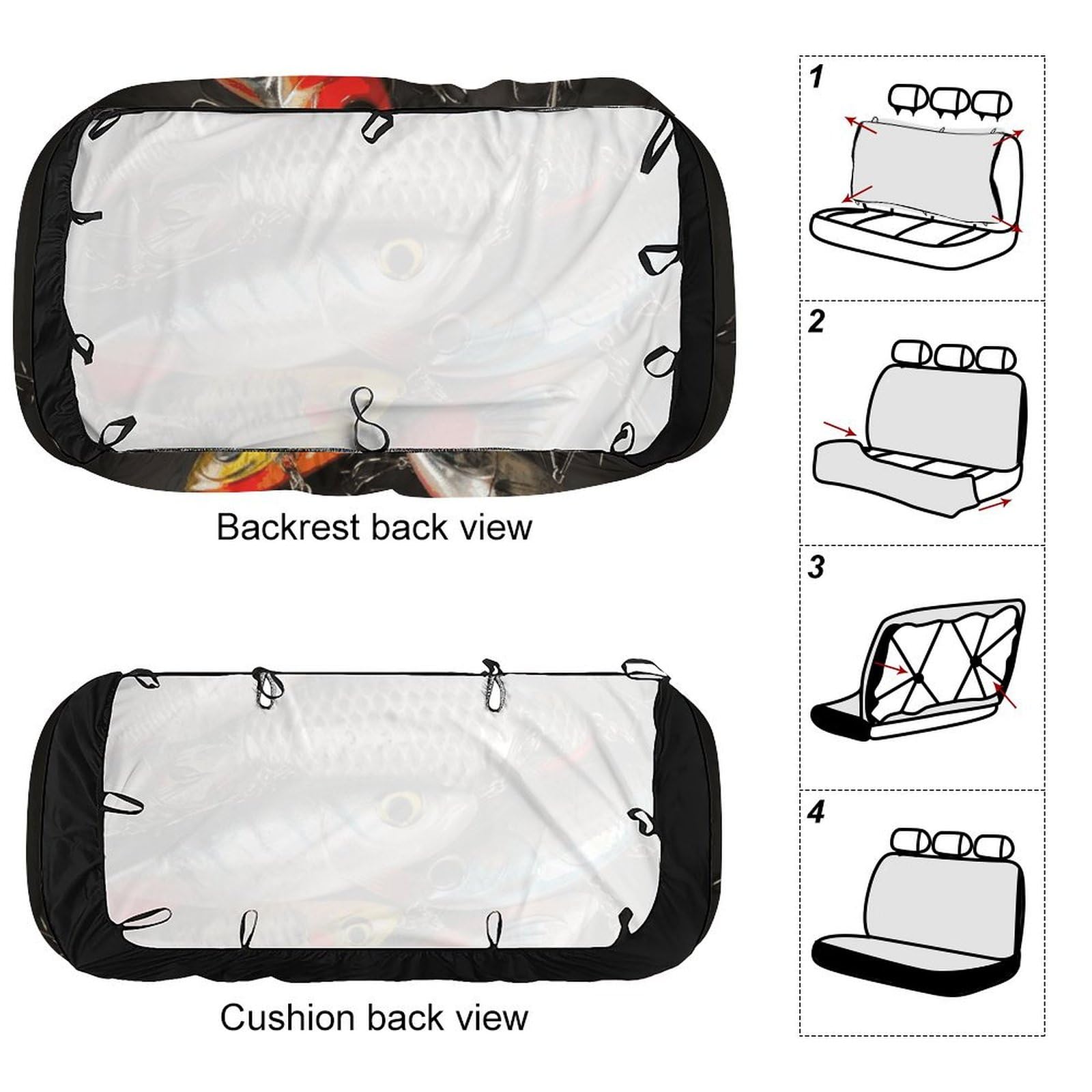 Housse De Siège Arrière Voiture Imperméable En Néoprène – Motif Papillons Élégant – Protection Universelle Pour Banquette Auto, SUV, Camion