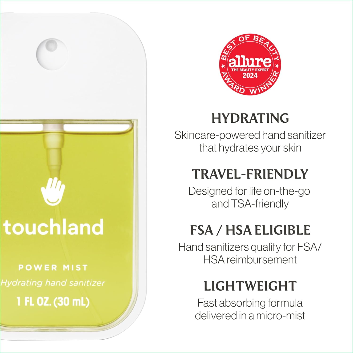 Touchland Hydrating Hand Sanitizer Spray, BLOSSOM Trio Set (Lavender, Vanilla, Rainwater), 1 FL. OZ. Travel Size Power Mist Sprays (Set of 3) - Image 7