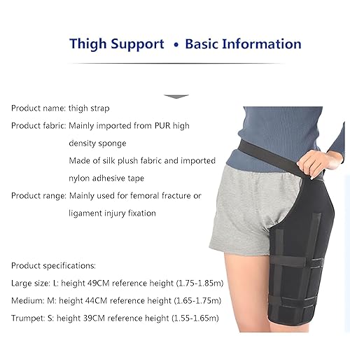 Miniatura 2 de HAILM Soporte de muslo, con placa de aleación de aluminio, envoltura de compresión de ingle para aliviar el dolor de ciática, se adapta a hombres y