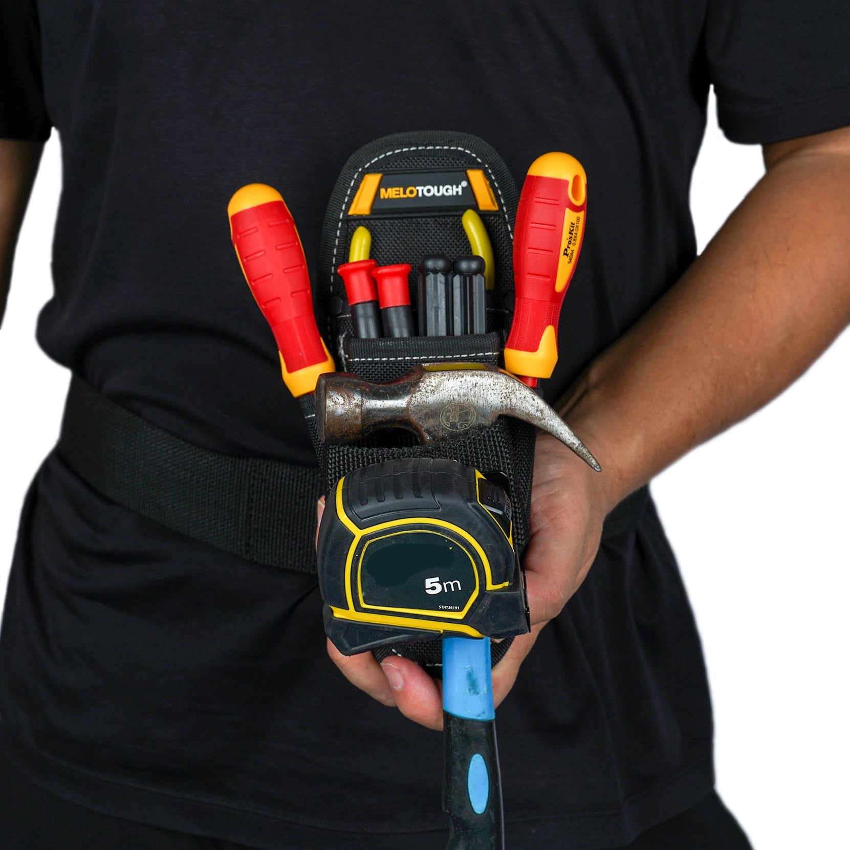 Piccola custodia per attrezzi con clip da cintura, piccola tasca portautensili, organizer per attrezzi da lavoro e porta coltelli